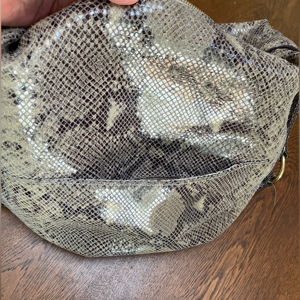 Michael Kors Bag ‘Python’ Cream/Black Embossed Pr… - image 2